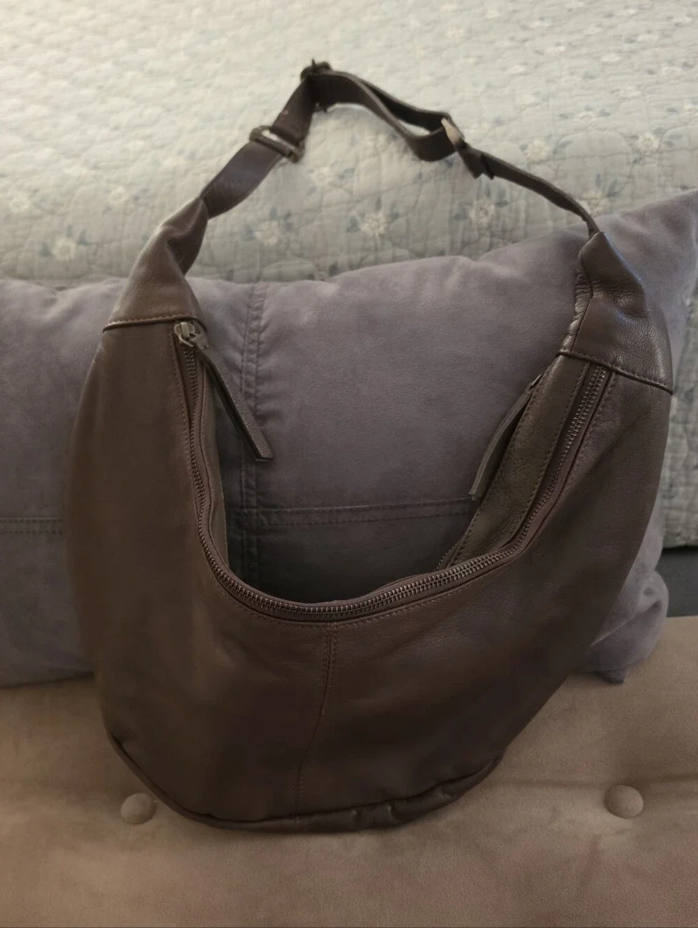 Women's Free People Leather Hobo Bag - Brown